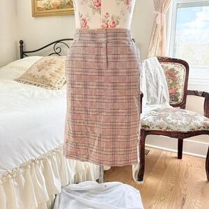 plaid midi skirt  Y2K bcbg plaid midi skirt 32 inch waist